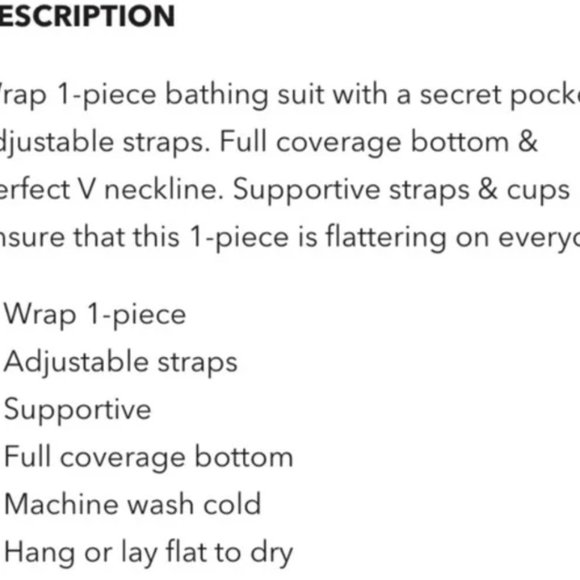 NWT WE ARE HAH Wrap It Up 1 Piece, Noir, M, Slimming - Picture 6 of 6